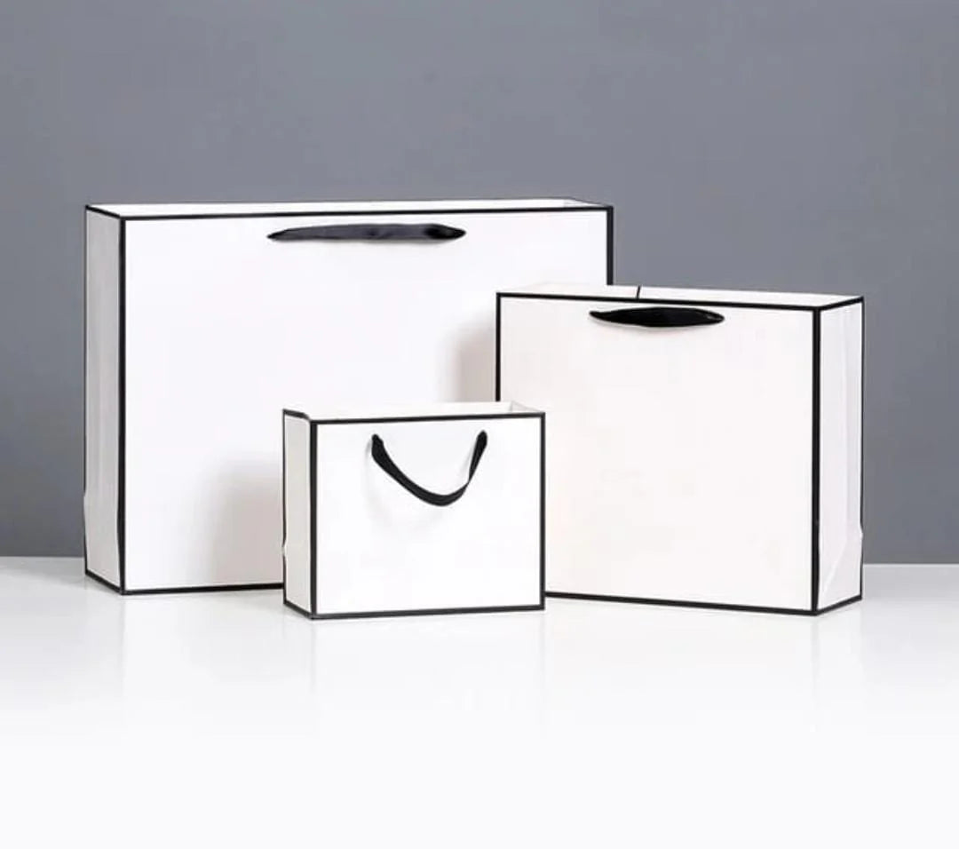 Premium Paper Bags with Black Border (Pack of 10)
