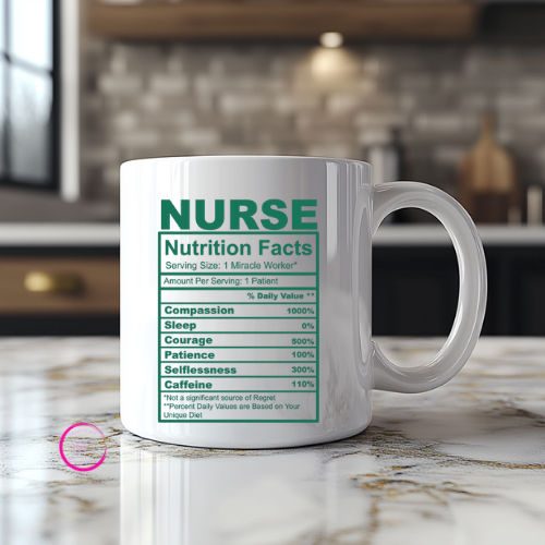 Living the Scrub Life – Ceramic Mug with UV DTF Wrap