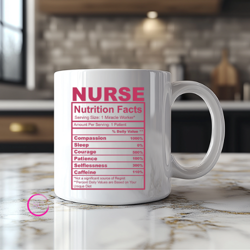 You RN Good Hands" Nurse Ceramic Mug with UV DTF Wrap