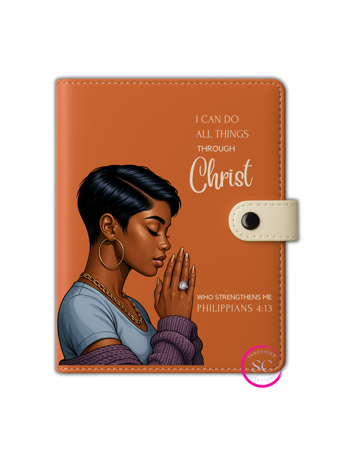 I Can Do All Things A5 Lined Notebook – with UV DTF Decal