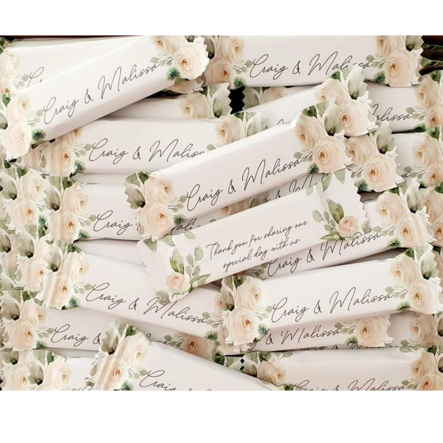 Personalized Chocolate Wrappers for 2-Finger Chocolates – MOQ 10