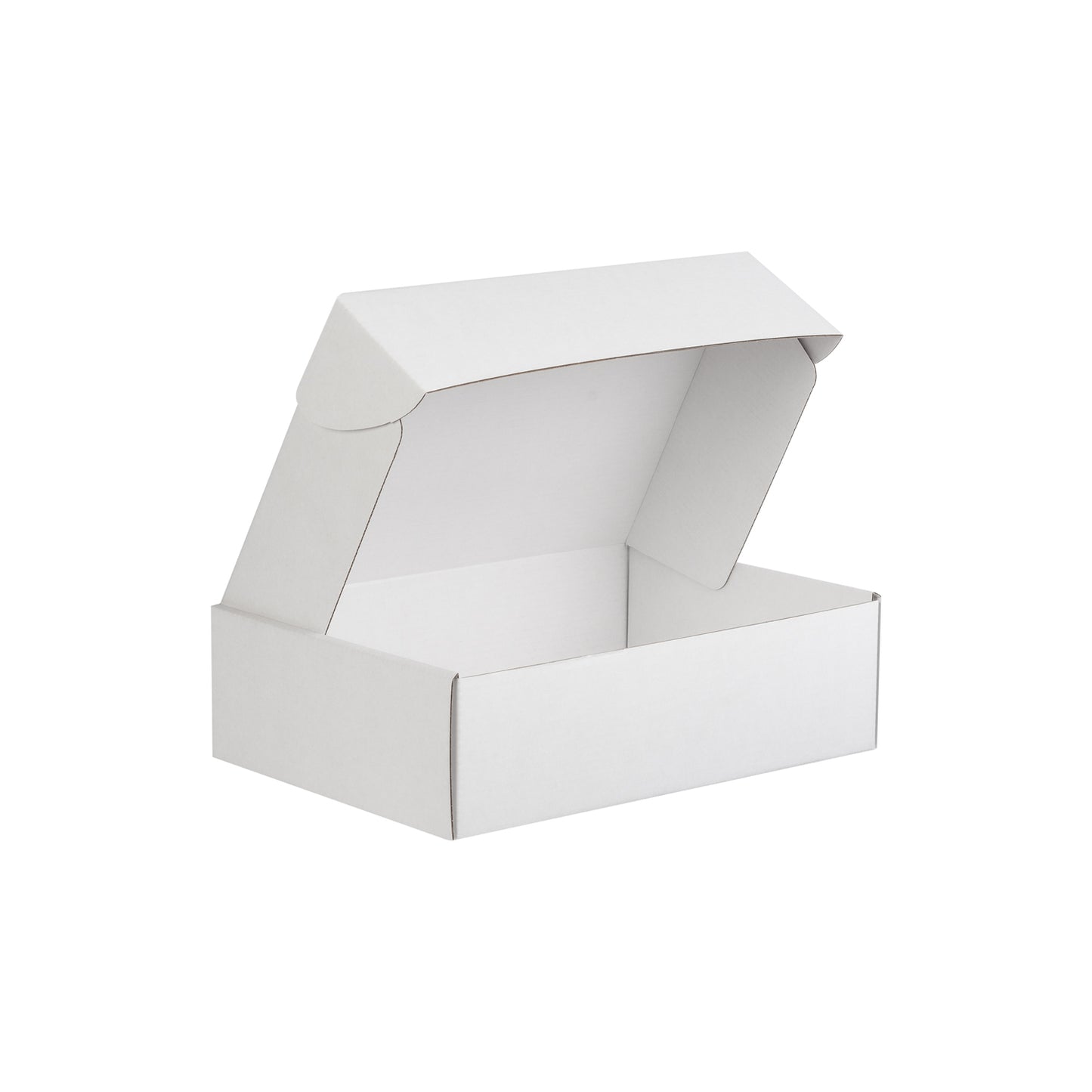 White Square Shipping Box – White Inside (Pack of 10)