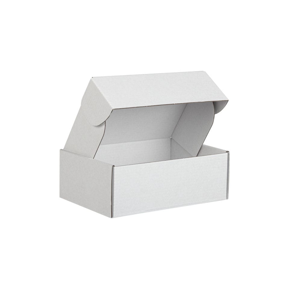 White Square Shipping Box – White Inside (Pack of 10)