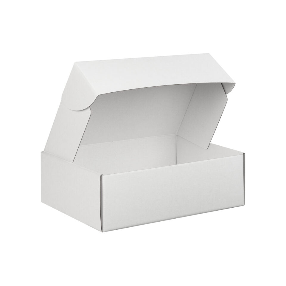 White Square Shipping Box – White Inside (Pack of 10)